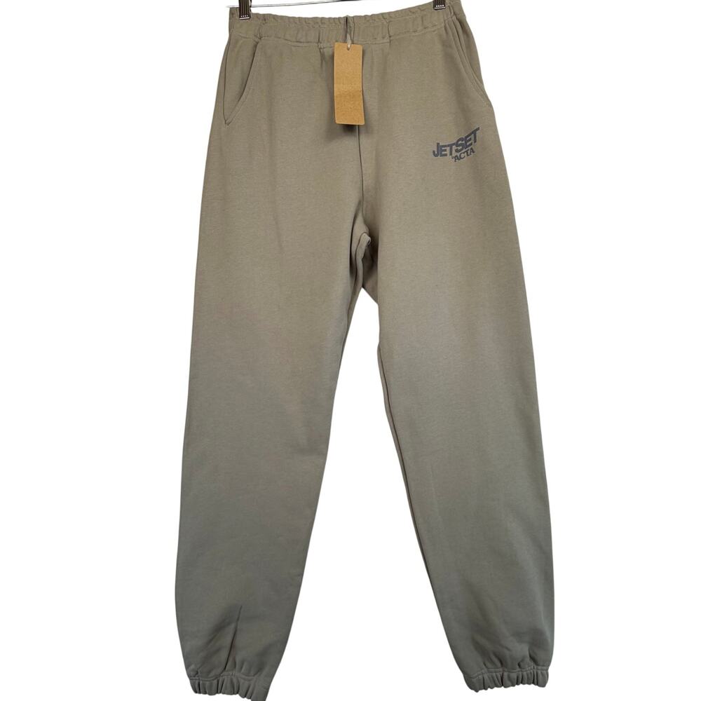 NWT ACTA Wear Everyday Oversizedβ Joggers Sweatpants Women Size S Khaki Grey $70